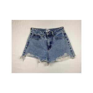 Princess Polly Feels Like Summer Denim Distressed Shorts Sz 6